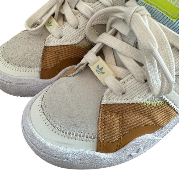 Adidas Originals Rey Galle W Shoes White/Cream/Brown/Blue GX0432 Girls’ Size 5 - Picture 3 of 14